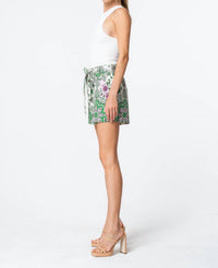 Ciebon - Talulla Floral Print Belted Shorts