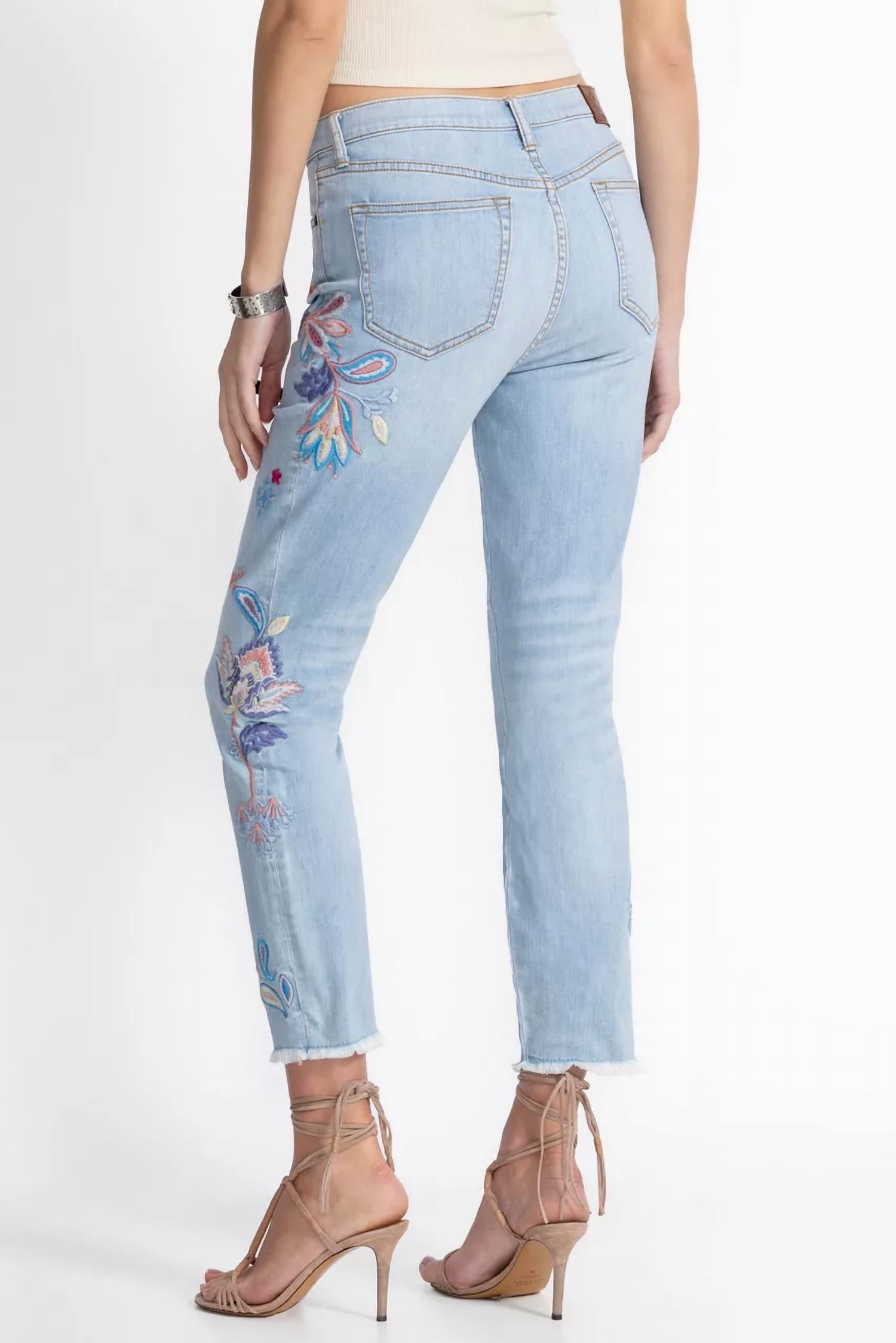 Johnny Was Cropped Skinny Jean in medium wash - women's jeans - alternate view