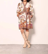 Maude Cara Dress in misty ferns - women's dress