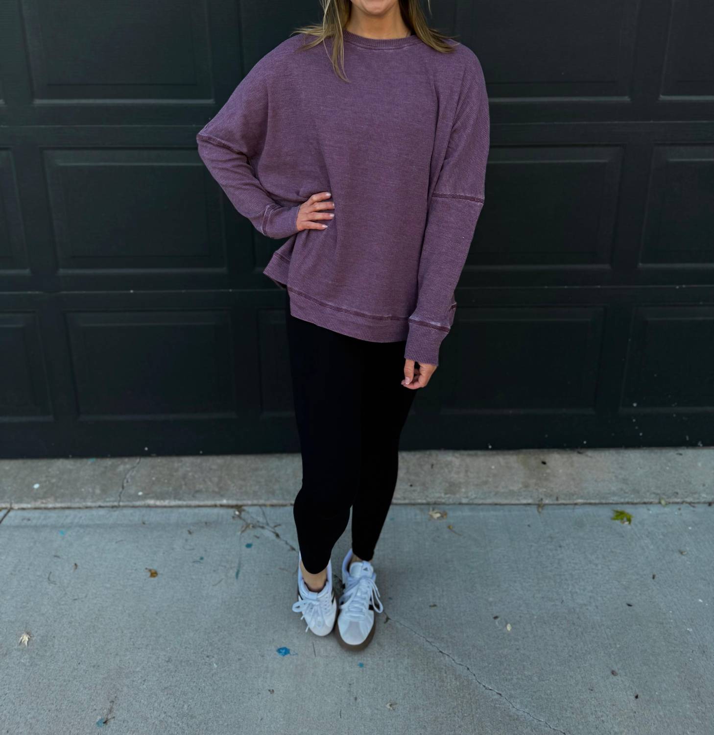 Mono B - Waffle Ribbed Pullover