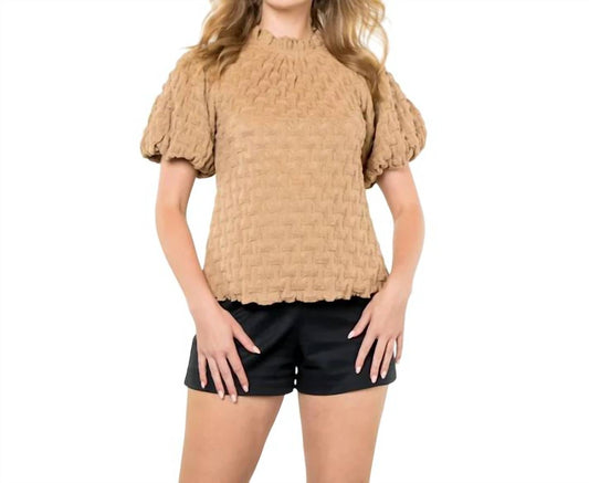 Thml - Textured Puff Sleeve Tee Top