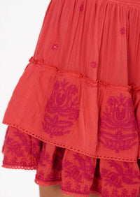 M.A.B.E. - Mina Embroidered Mini Skirt