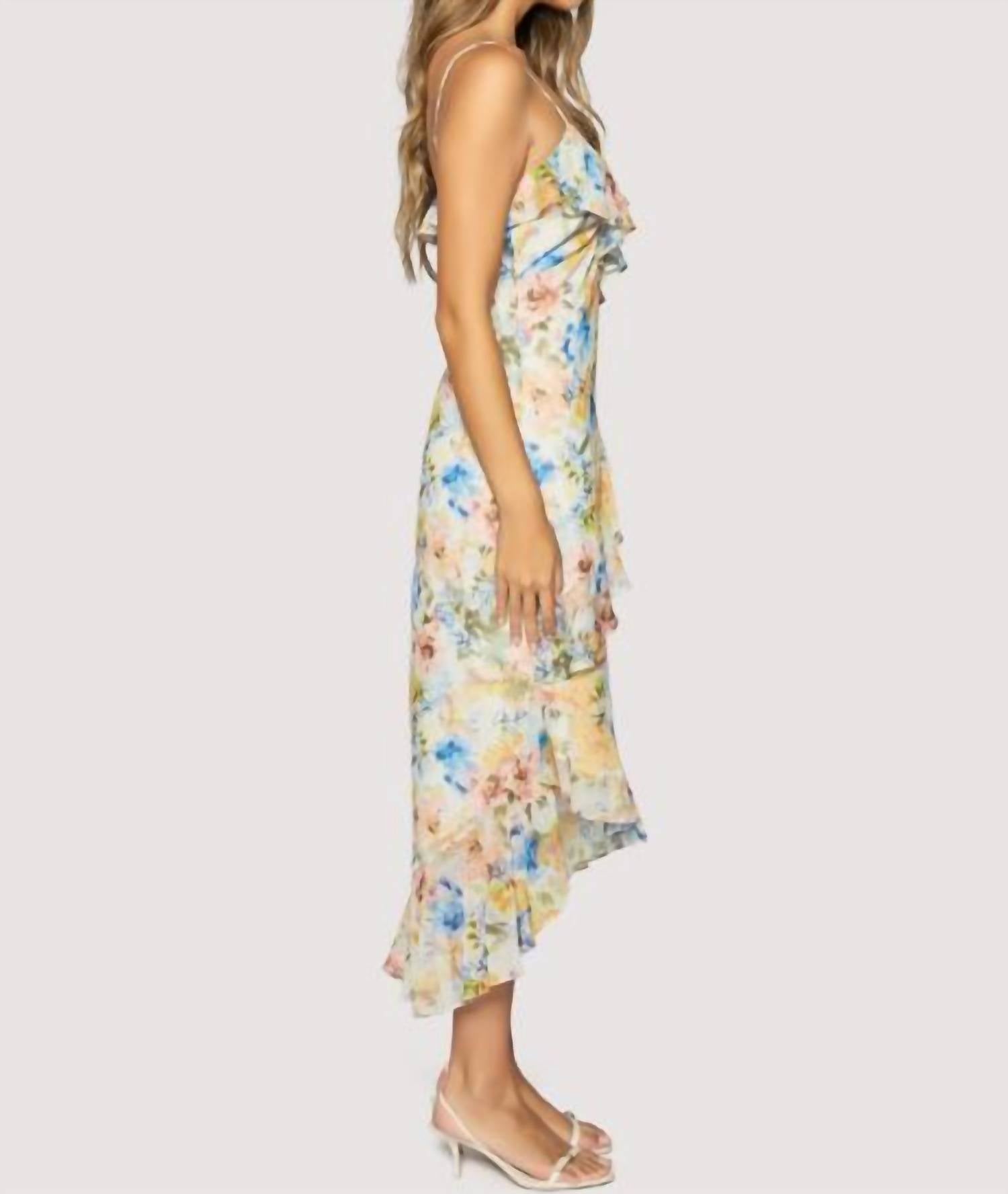 LOST + WANDER Garden Afterglow Maxi Dress in multi floral - women's dress - alternate view