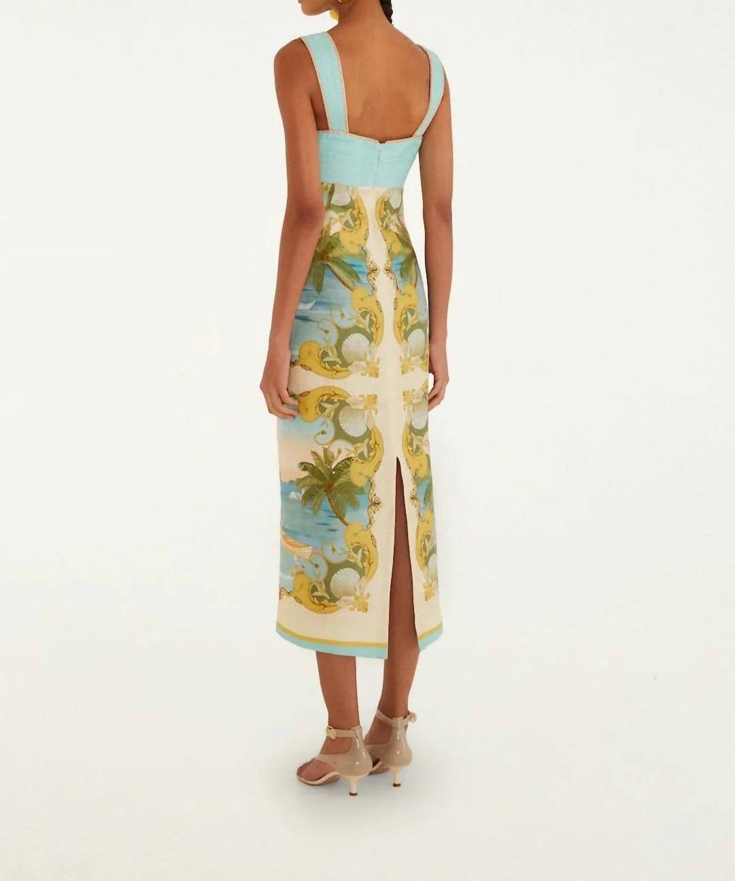 Farm Rio - Royal Sea Midi Dress