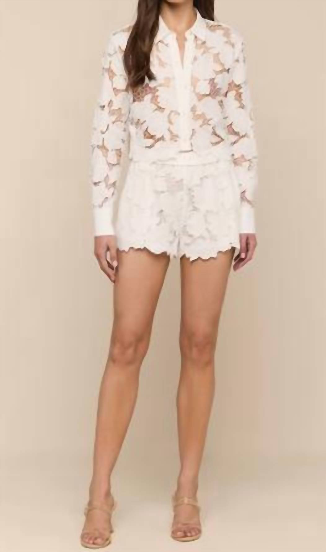 L'Agence - Laina Pull On Eyelet Short