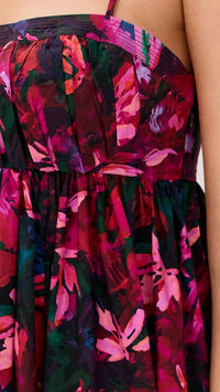 Ulla Johnson Lucille Floral Midi Dress in hibiscus - women's dress - view 5