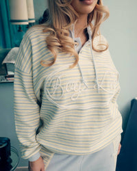 Boys Lie - Honor Roll Henley Crewneck Top
