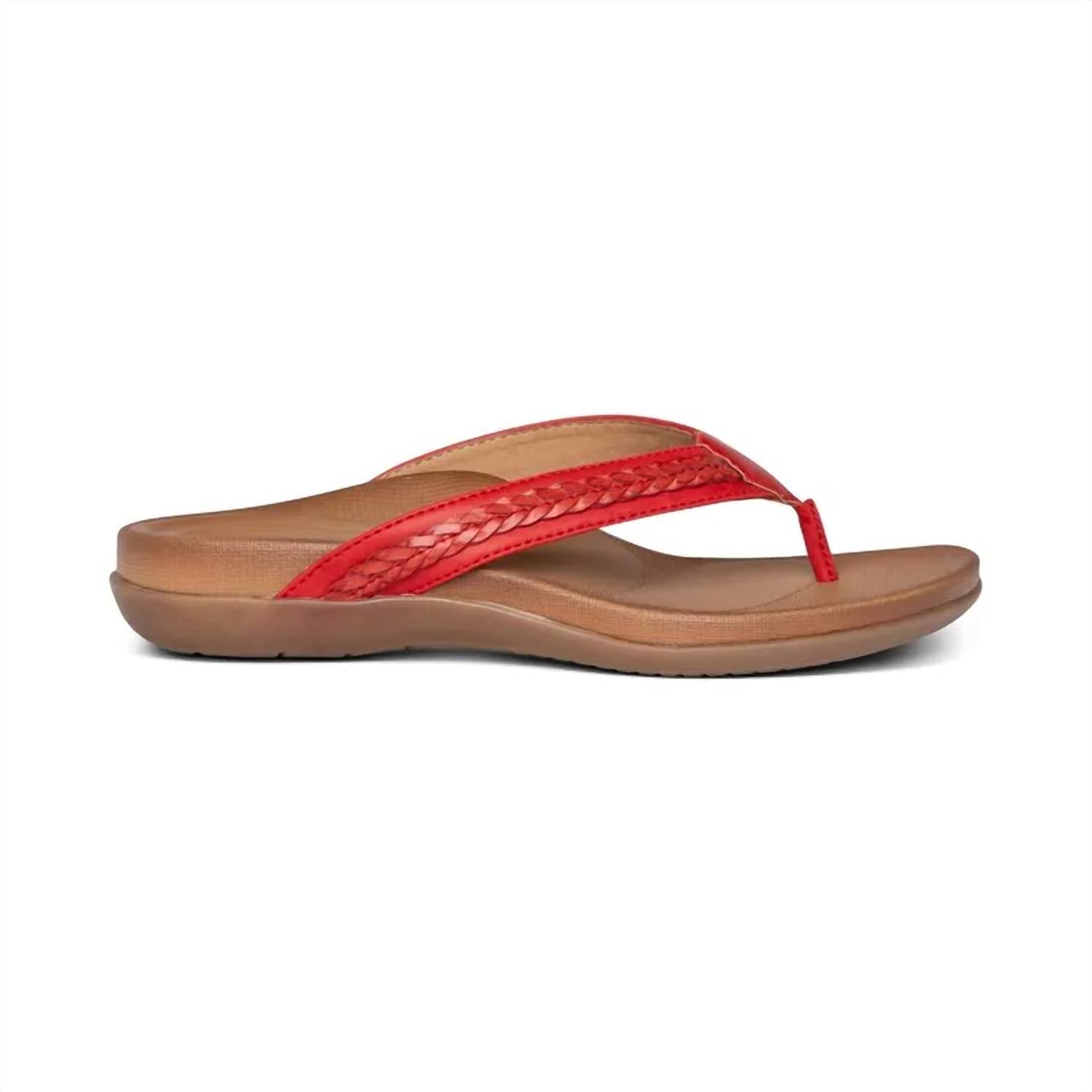 Aetrex - Women's Emmy Braided Thong Sandals
