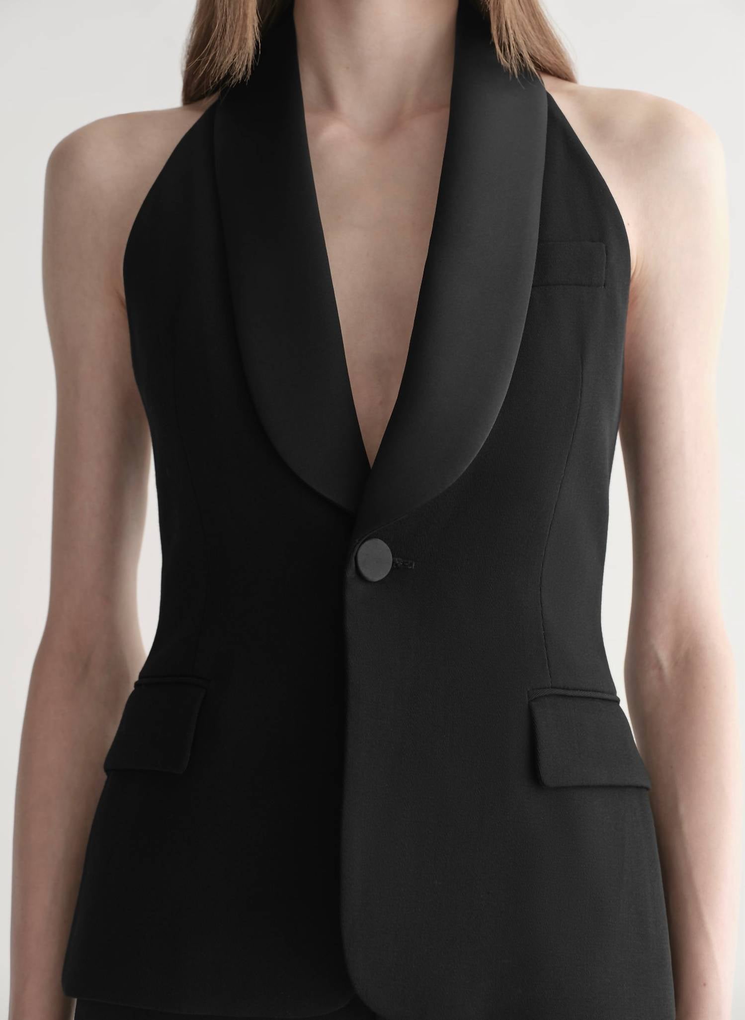 A.L.C. Payton Tuxedo Vest in black - women's jacket - view 4