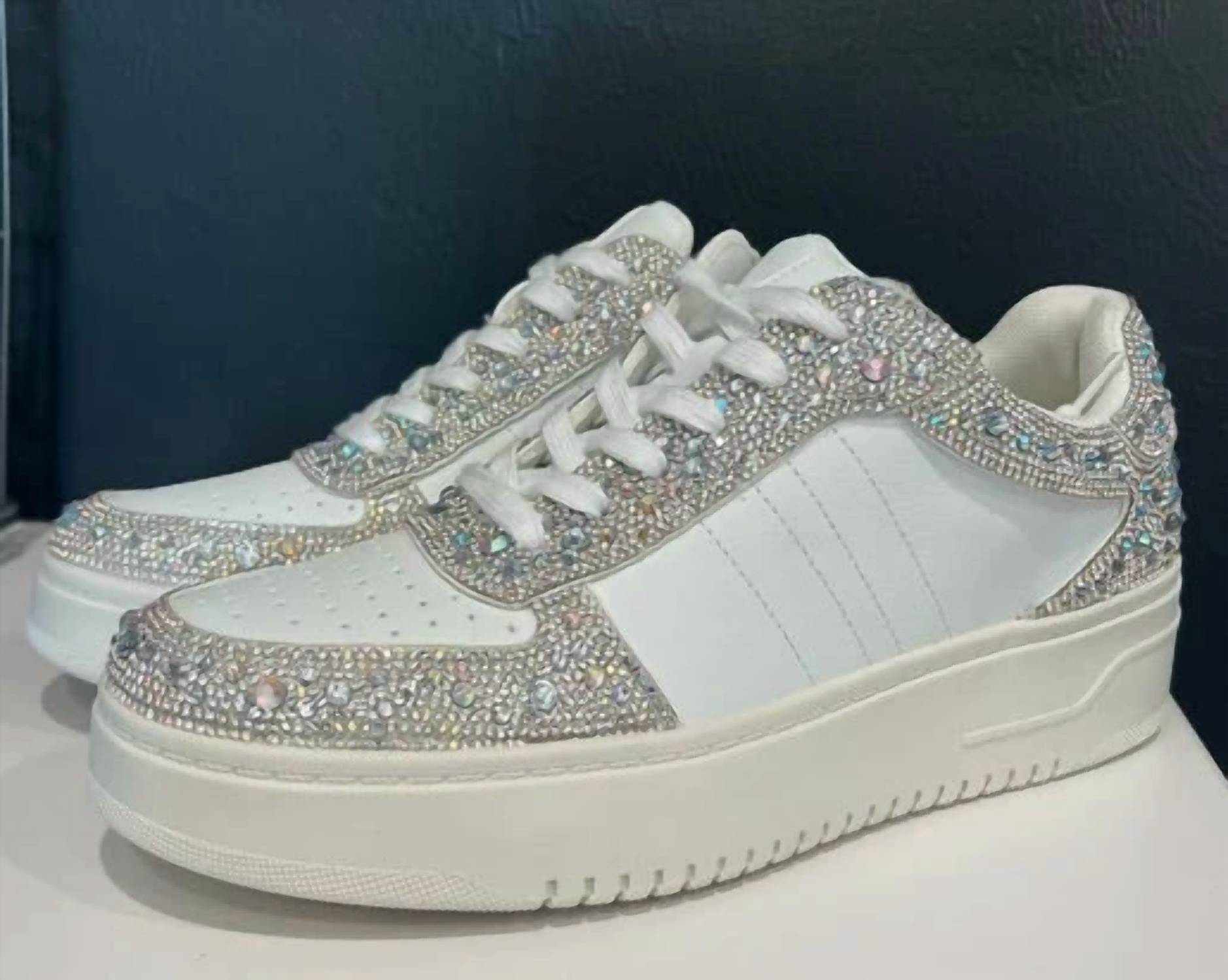 Hey Girl By Corkys - Women's Clear Rhinestone Sneakers