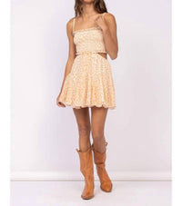 Sky To Moon - Boho Ruffle Trim Mini Dress