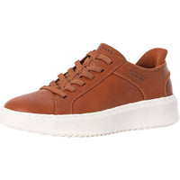 Skechers Men's Slip On Court Break Sneaker in brown - men's sneaker - detail view