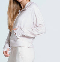 Lucky In Love - Renew Heather Zip Long Sleeve Pullover Sweater
