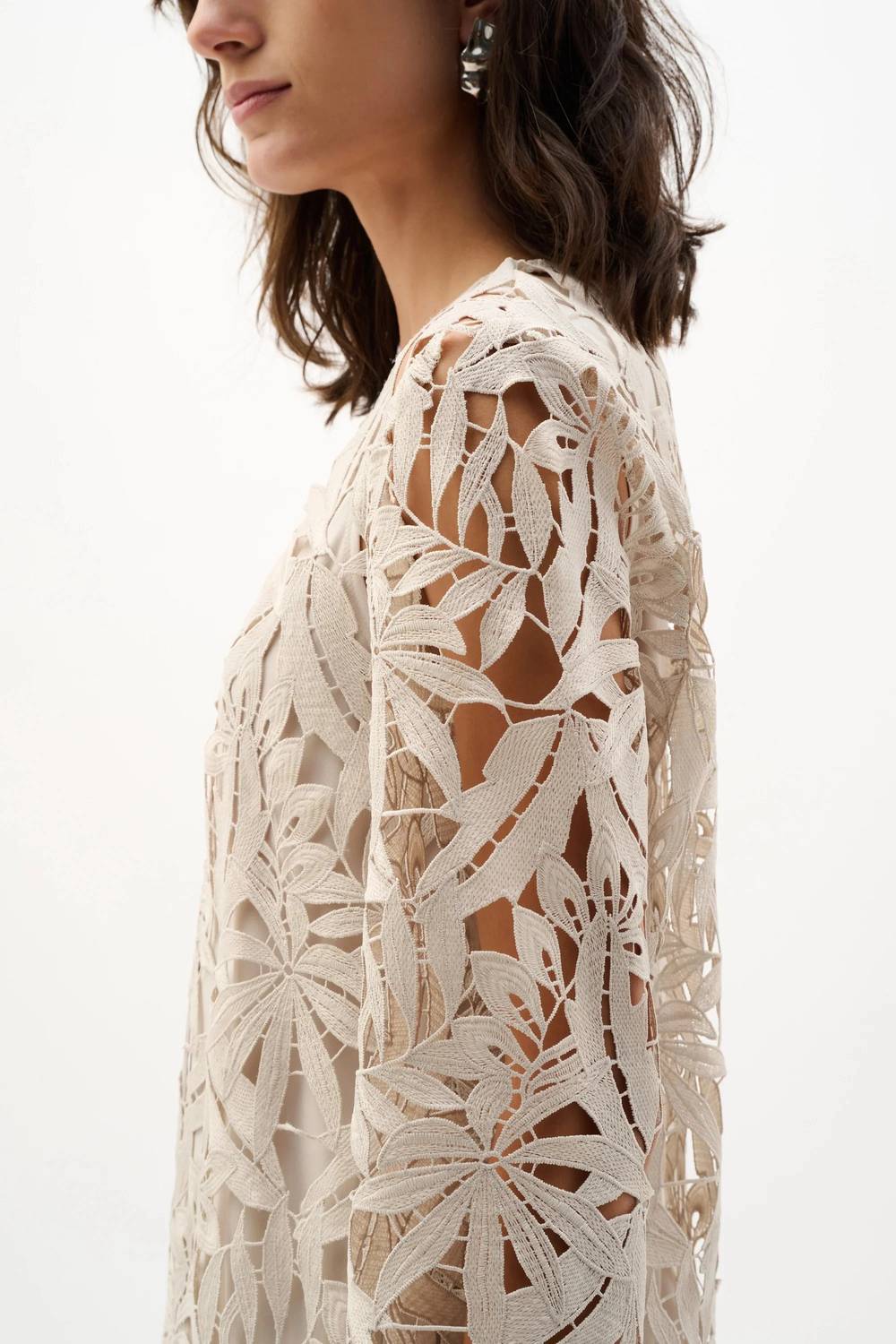 Joseph Ribkoff - Guipure Lace Open Front Cover-up Jacket