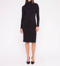 RIPLEY RADER Midi Turtleneck Dress in black - women's dress