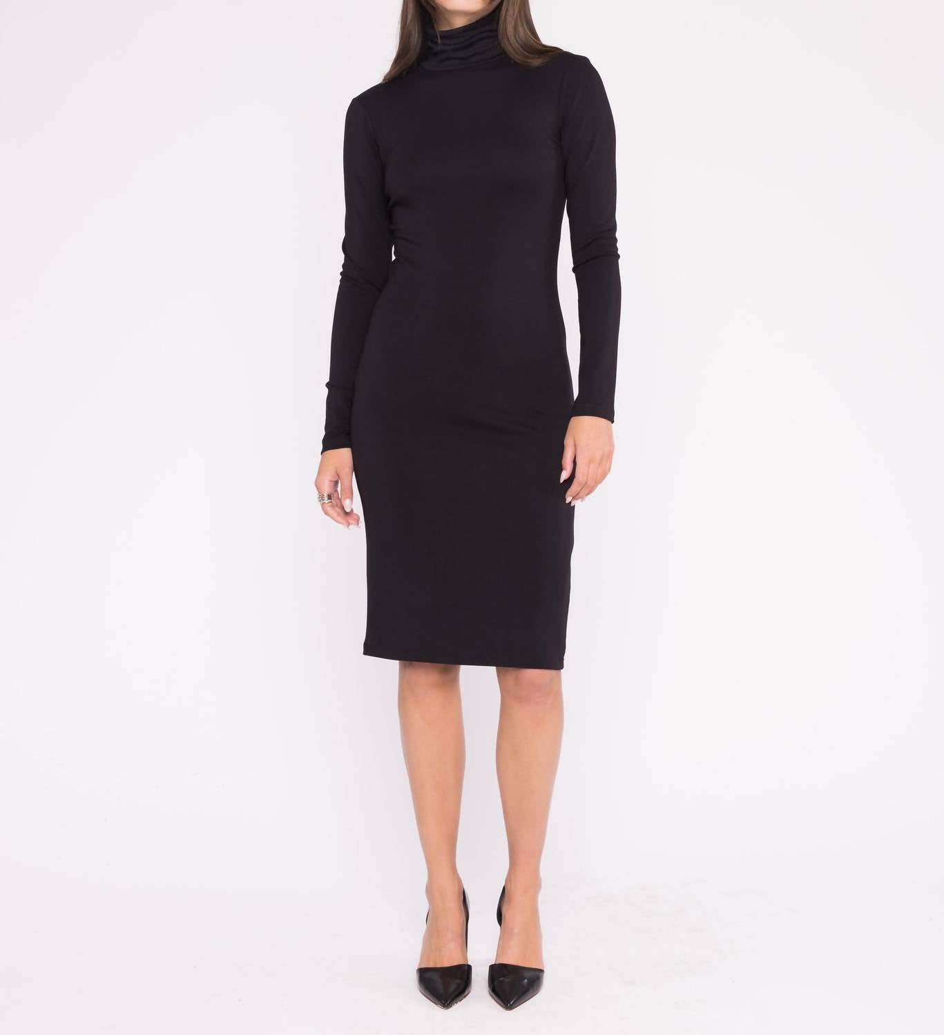 RIPLEY RADER Midi Turtleneck Dress in black - women's dress