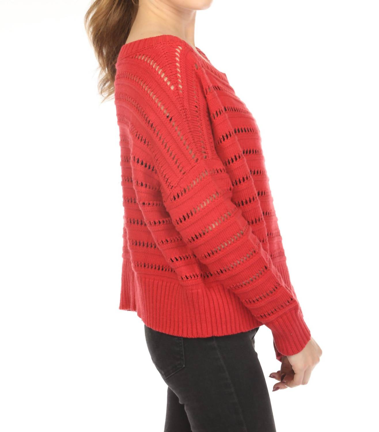 Planet By Lauren G. - Loomed Boatneck Sweater