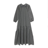 Bonjour - Girls Gingham Collar Maxi Dress