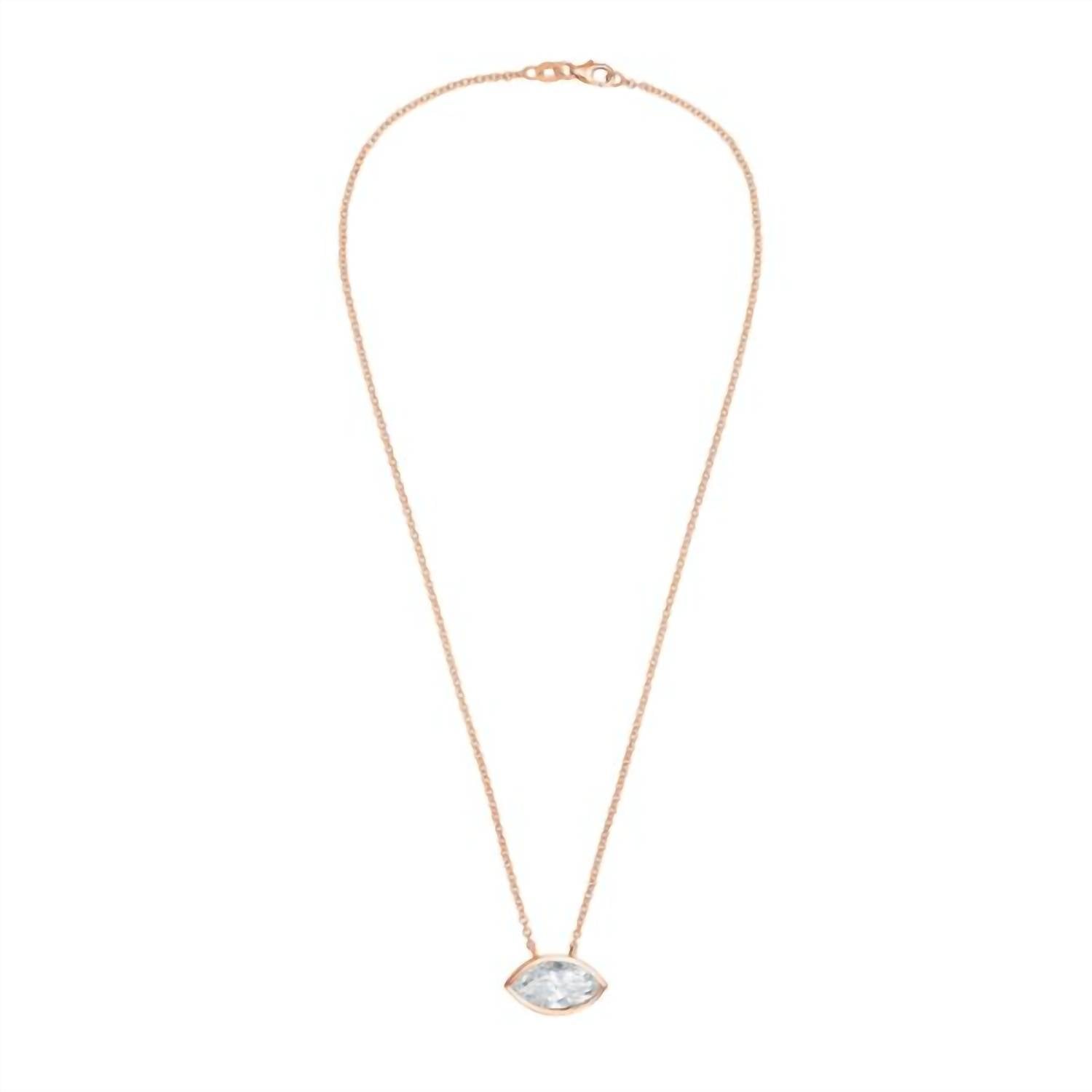 Diana M Jewels - Women's East West Marquise Bezel Pendant (7.00 Ct)