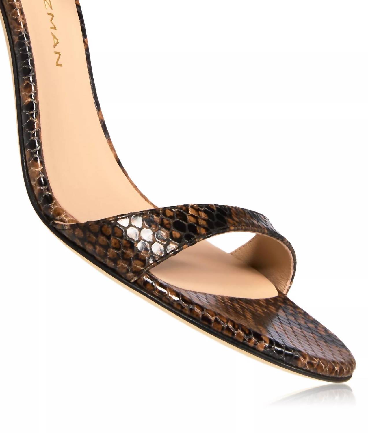 Stuart Weitzman - Women's Babette 80 Snake Embossed Leather Sandals