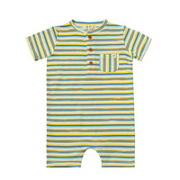 Me & Henry - Boy's Camborne Henley Ribbed Romper