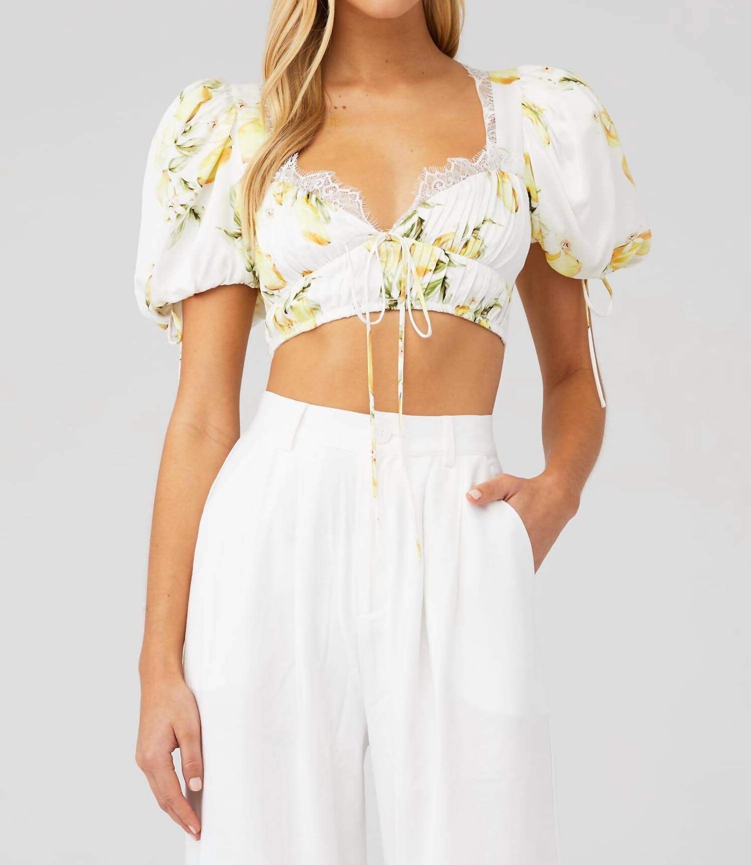 Lil Lemons By For Love And Lemons - Alana Crop Top