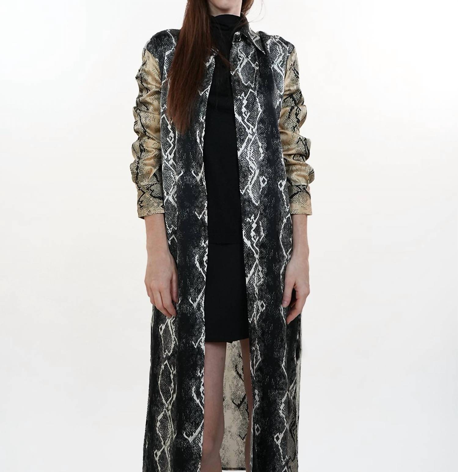 Liviana Conti - Snakeskin Print Shirt Dress