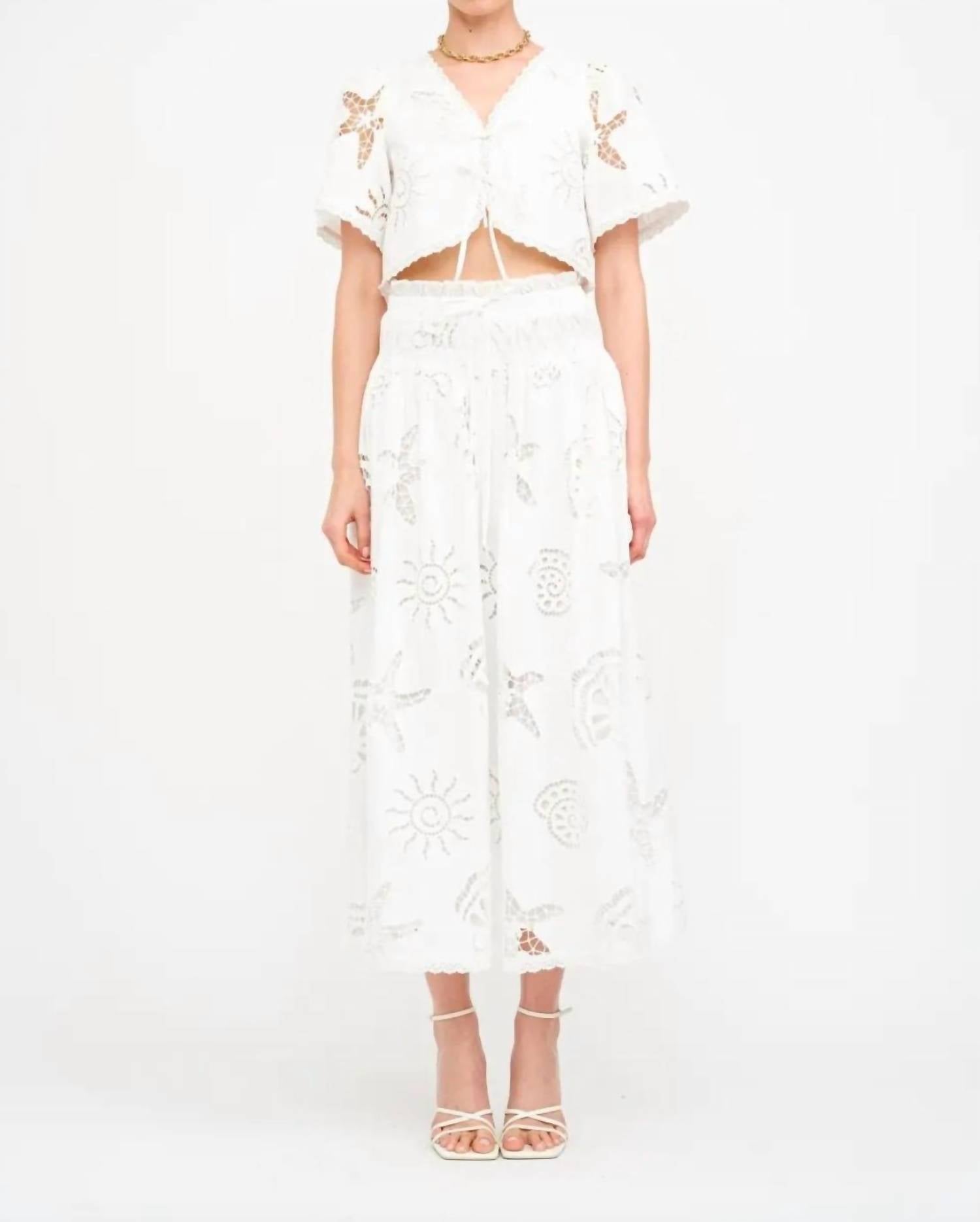Sofie The Label - Abbott Embroidered Midi Skirt