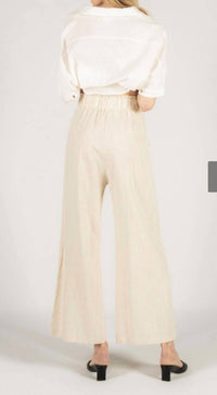 Before You - Linen Blend Wide Leg Pants