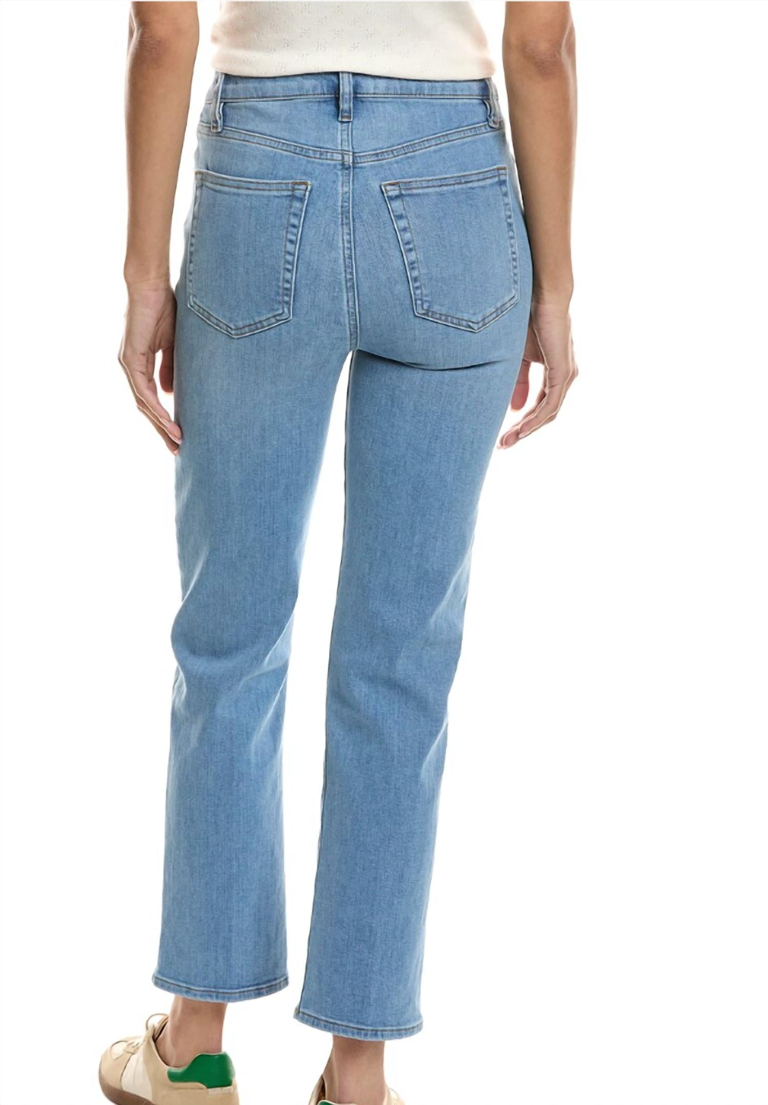 FRAME Le Sleek Straight Jeans in honeymoon - women's jeans - detail view