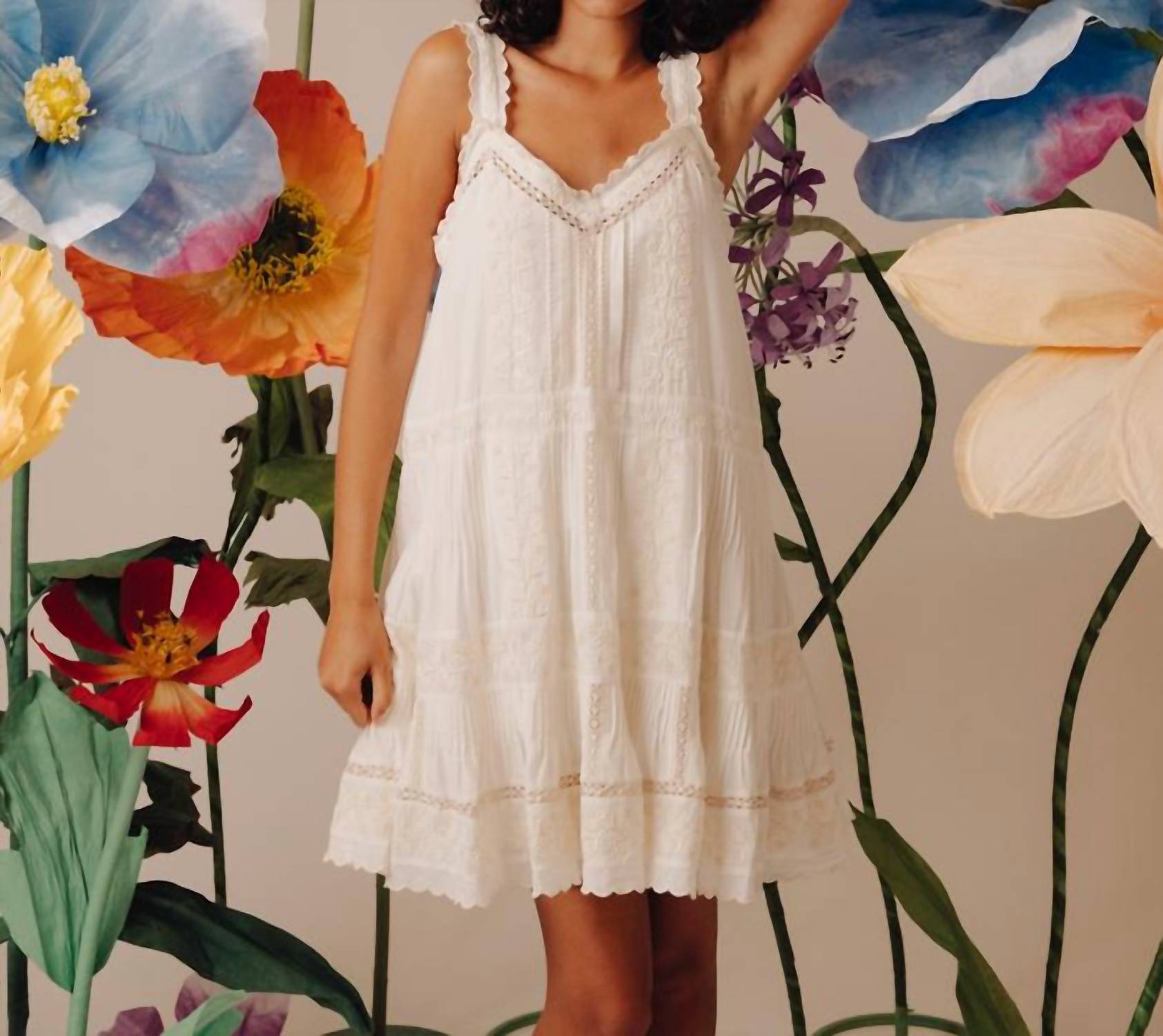 Love The Label - Cream Emb Dress