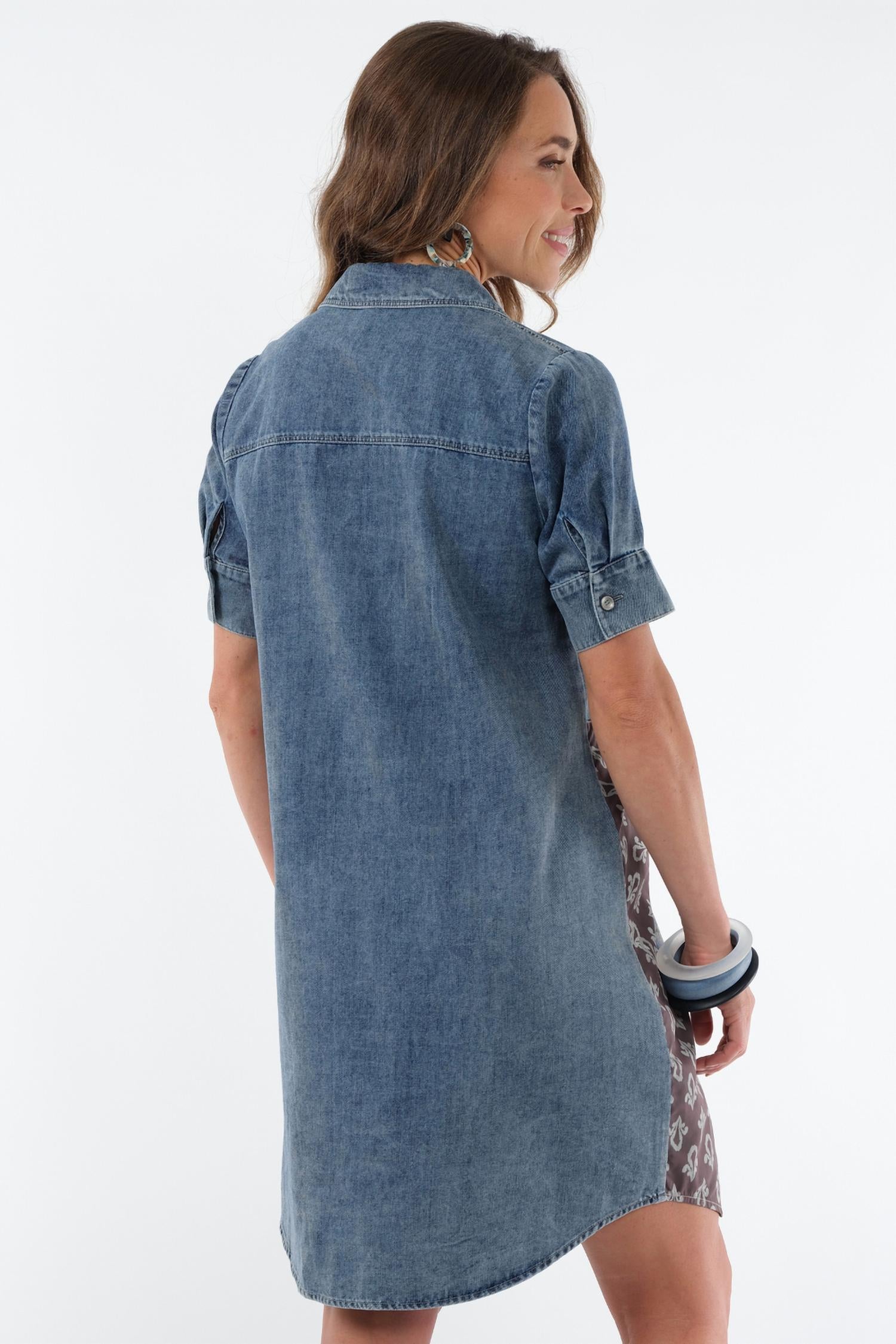 Lior - Rina Mix Media Jean Dress