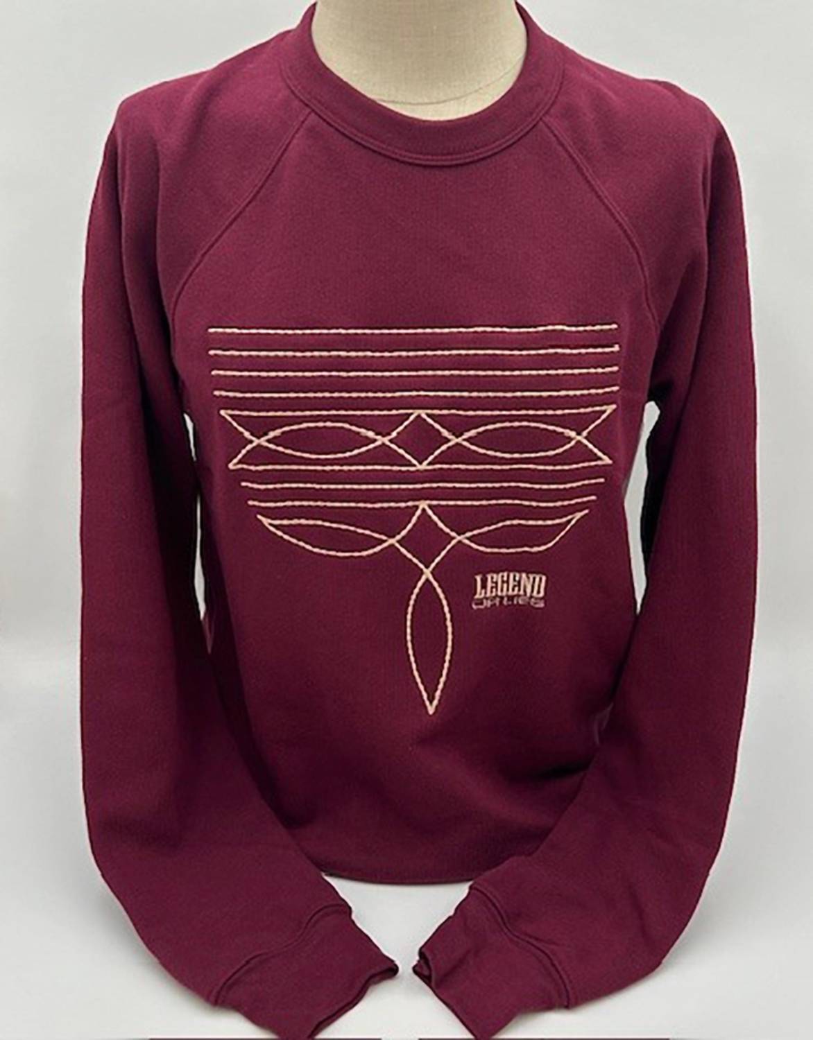 Legend Or Lies - Women's Boot Stitch Embroidered Fleece Sweatshirt