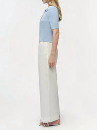 SIMKHAI Secily Polo Top in tidepool - women's t-shirt - alternate view