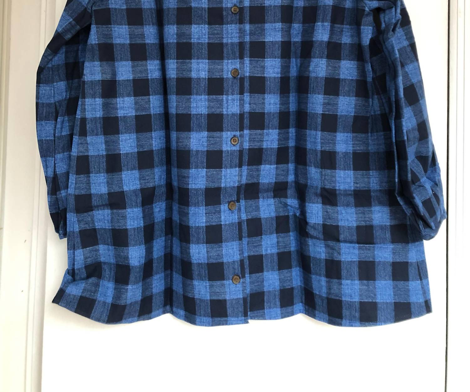 Hatch - The Delfina Maternity Plaid Top