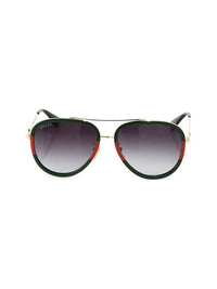 Gucci - Unisex Aviator Gg0062s-003 57 Metal Sunglass