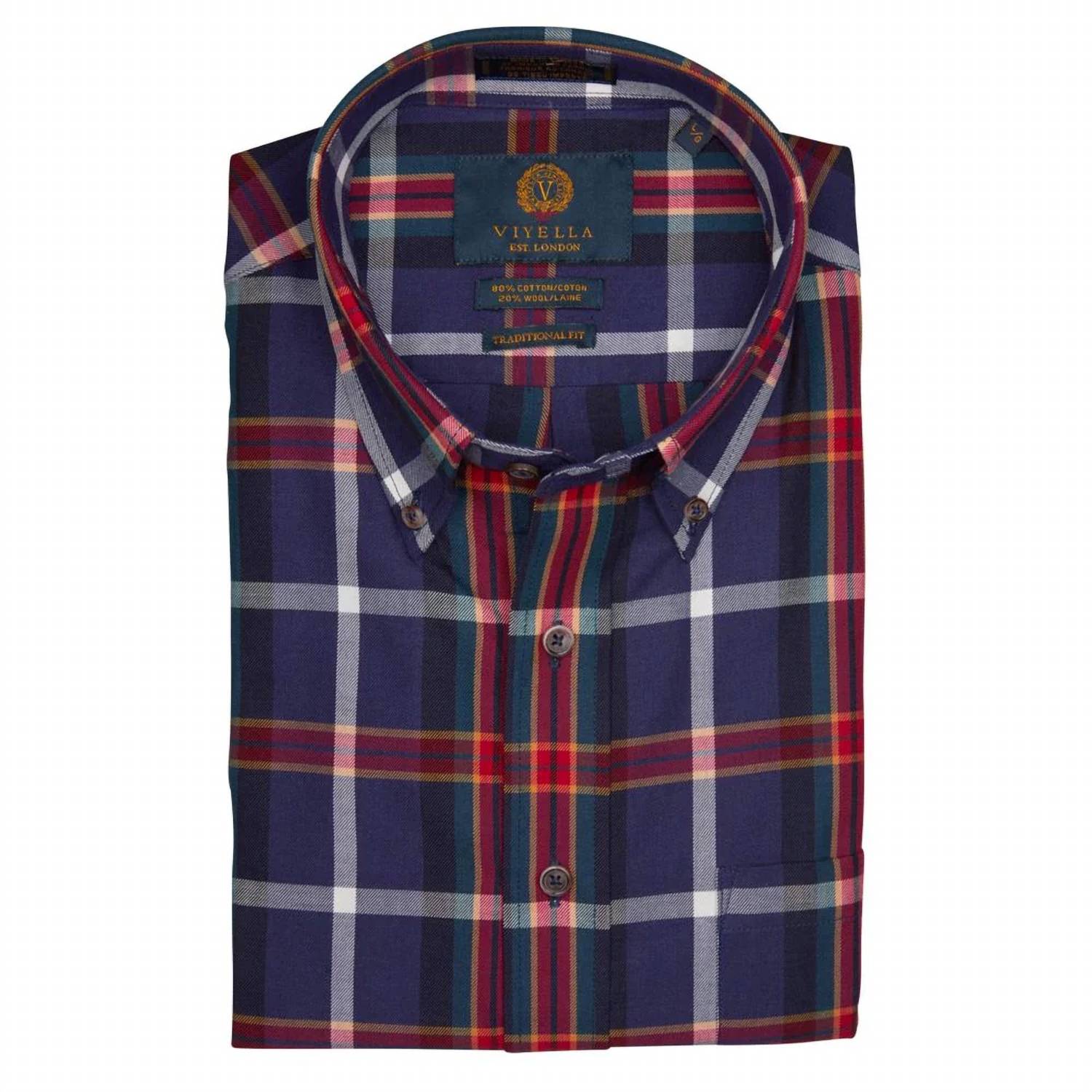 Viyella - Men's Check Button Down Shirt