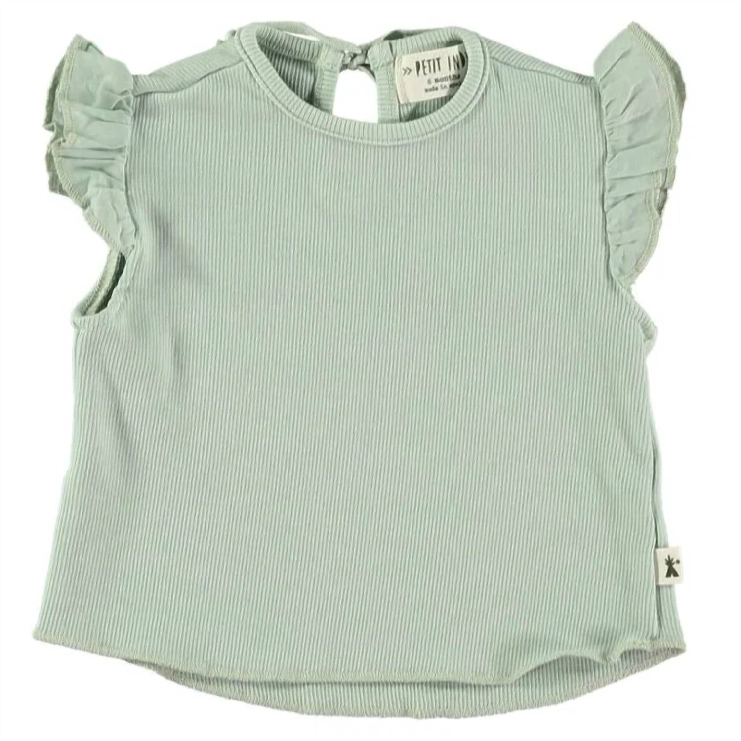 Petit Indi - Girl's Sage Ruffle Top