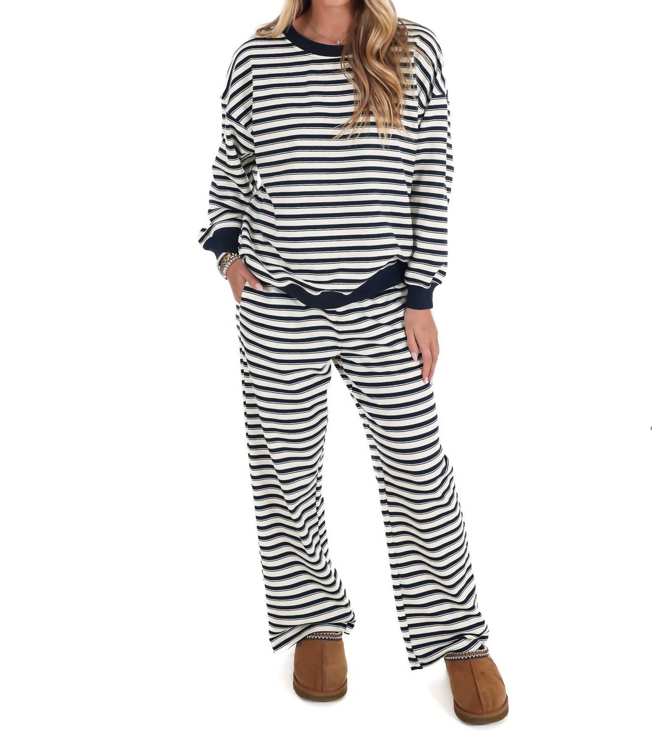 Le Lis - Chill Mode Stripe Two Piece Set