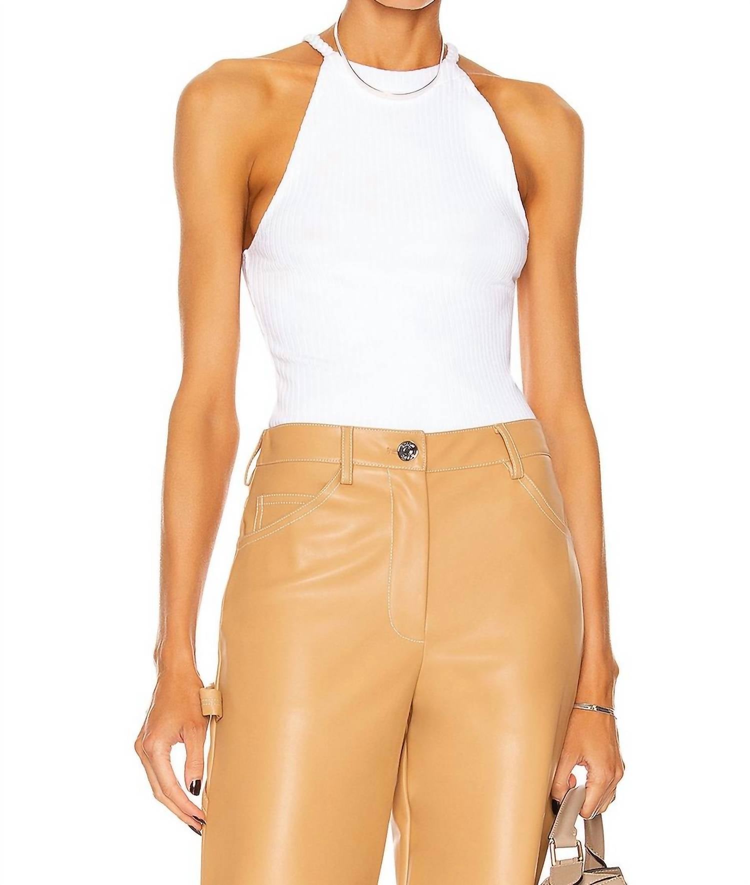 Braided Strap Halter Top