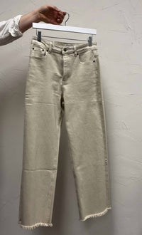 By Together - Wide Leg Fray Hem Denim