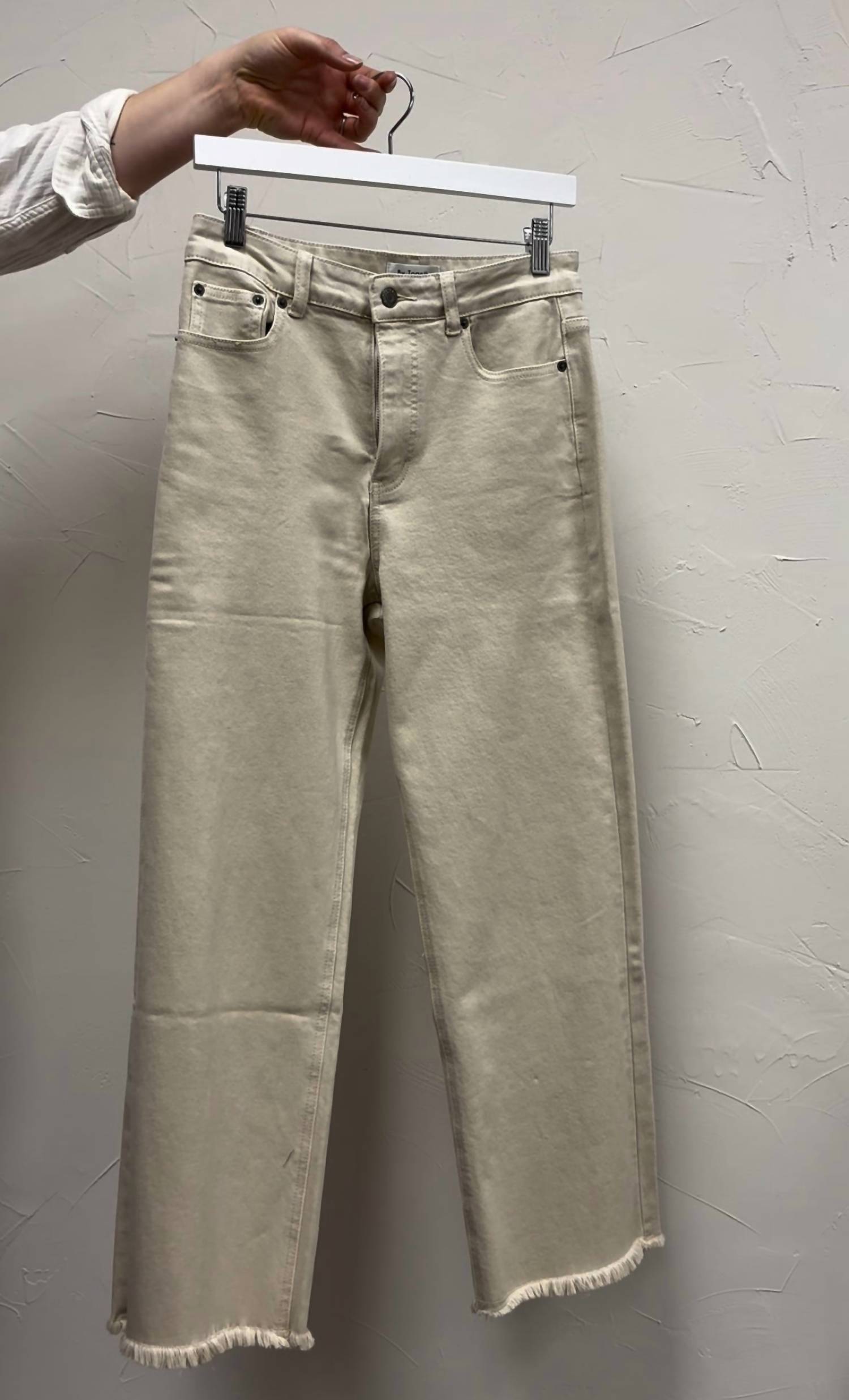 By Together - Wide Leg Fray Hem Denim