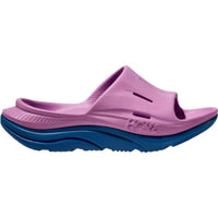 Hoka Unisex Ora Recovery Slide in cyclamen coastal sky - item - detail view