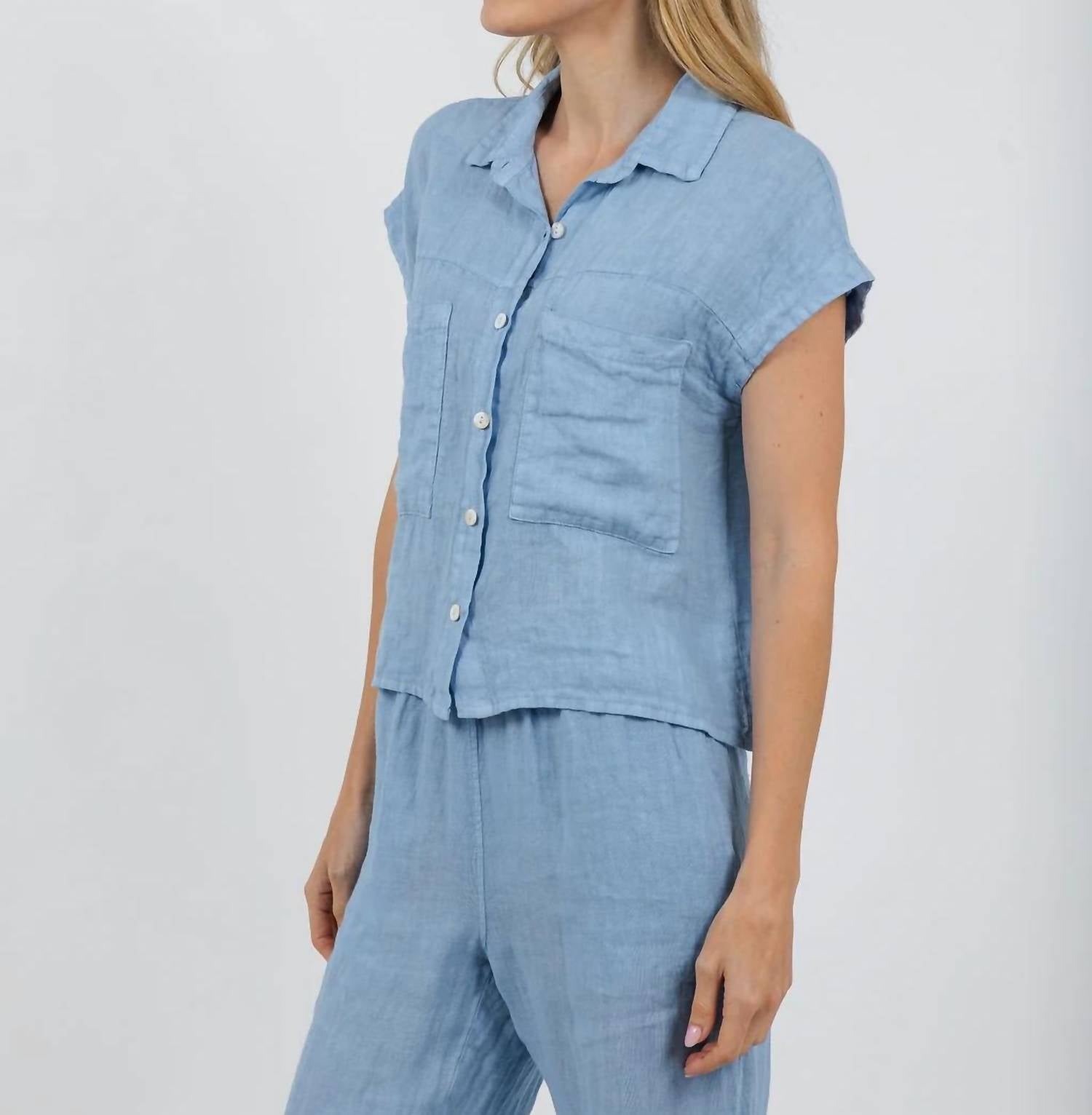 Elliott Lauren - Effie Short Sleeve Linen Shirt