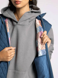Thread & Supply Desiree Vest in quilted vintage indigo - women's jacket - view 4