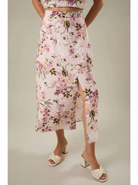 Gilli - Aura Floral High Waist Midi Skirt