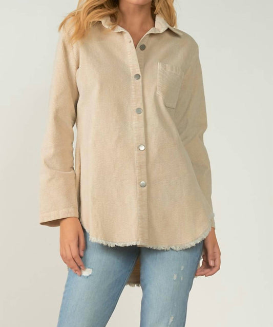 PINCORD FRINGE JACKET