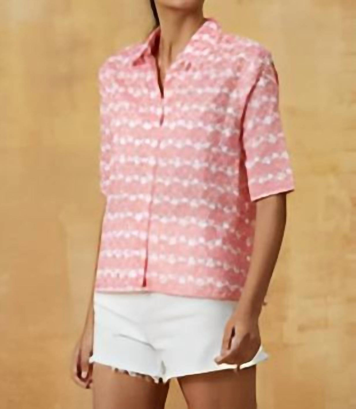 Ro'S Garden - Fortaleza Elbow Sleeve Button Down Shirt