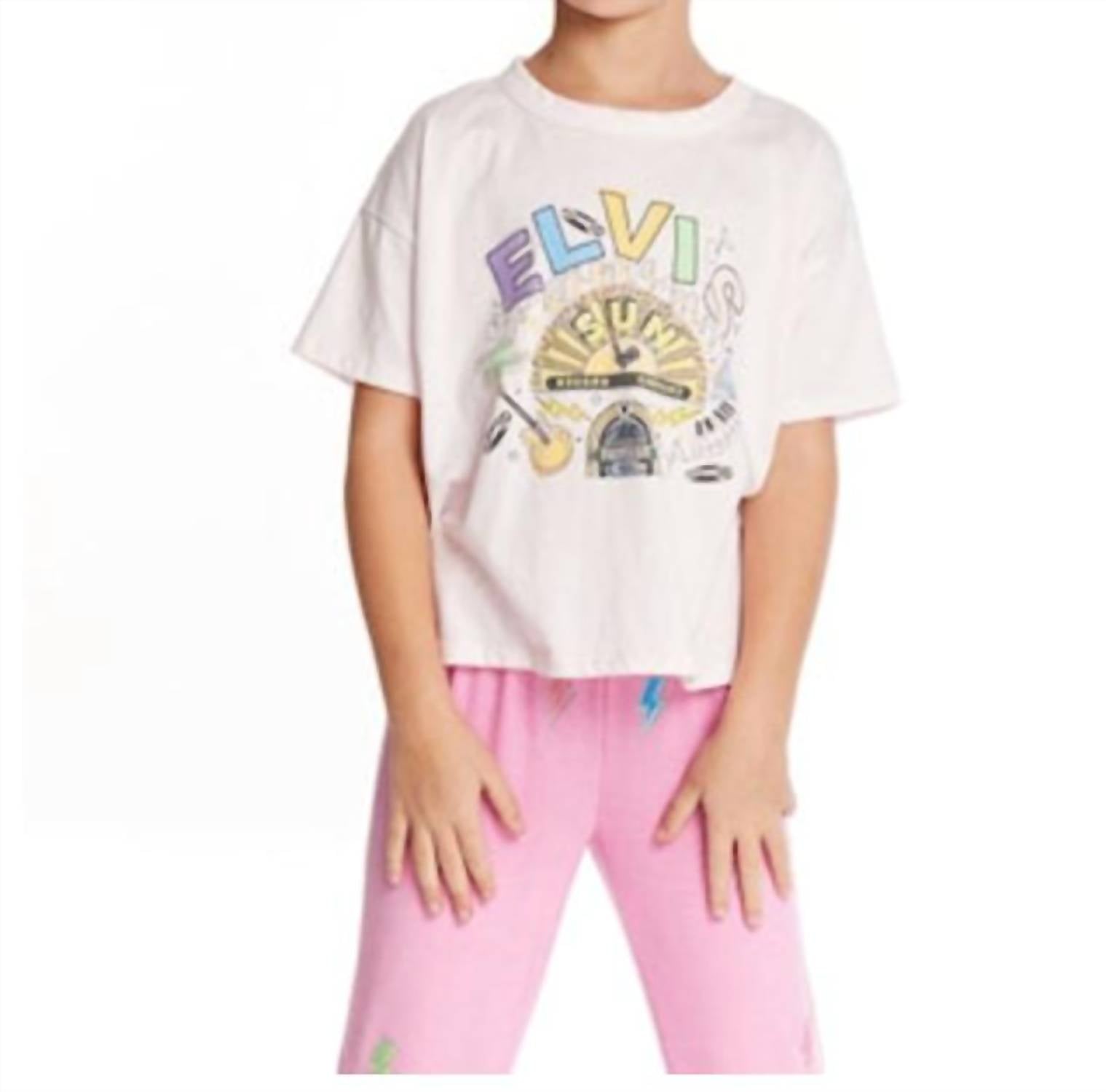 Chaser Kids Girls Sun Records Memphis College Tee in pinky - kids' t-shirt