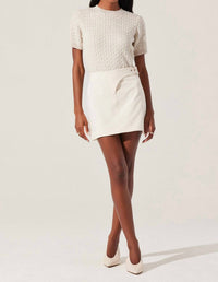 Astr - SEVYN BELTED WRAP SKIRT